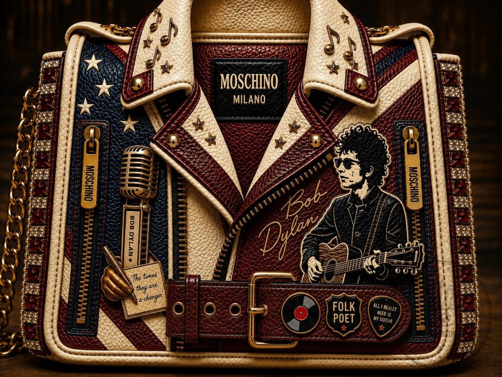 Bob Dylan Folk Poet American Flag Leather Style Handbag Bob Dylan Folk Poet American Flag Leather Style Handbag