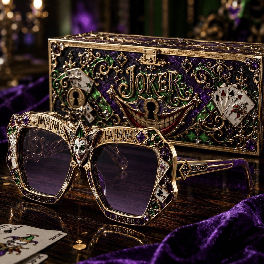 The Joker Why So Serious Luxury Sunglasses with Gemstone Embellishments 12 The Joker Why So Serious Luxury Sunglasses with Gemstone Embellishments