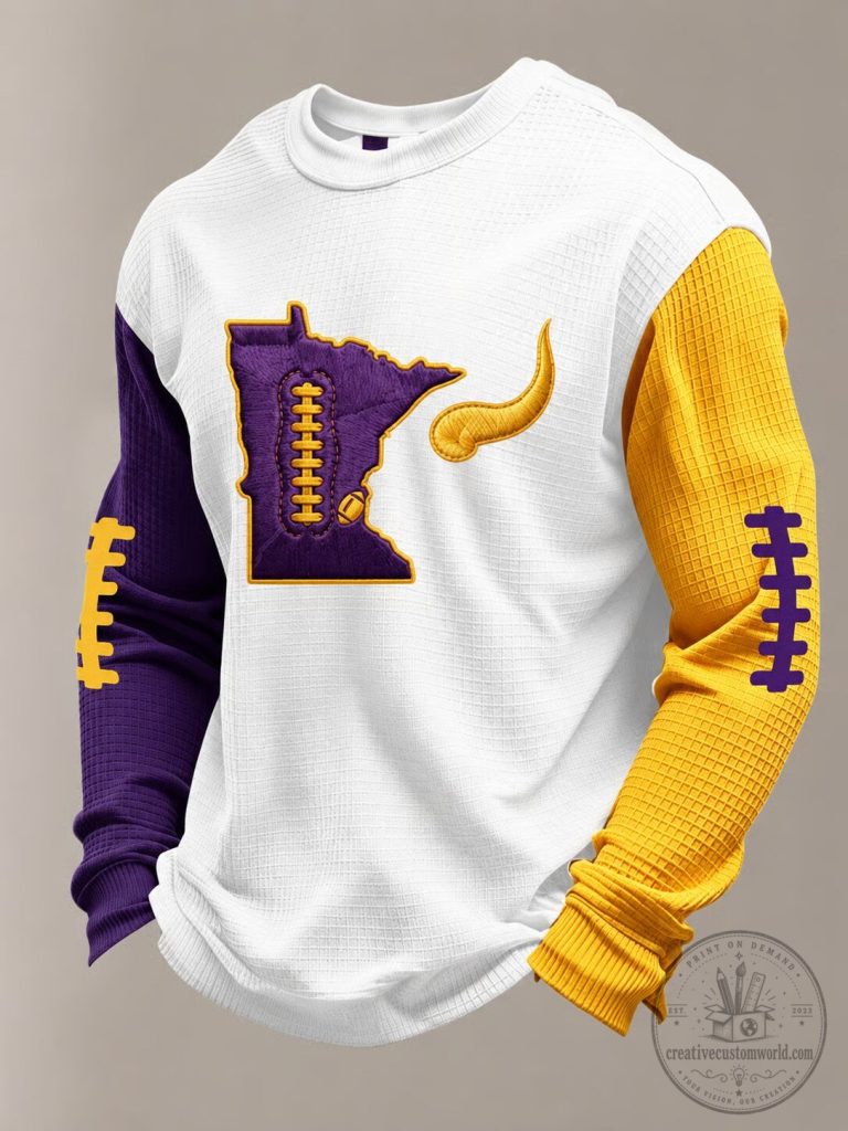 Minnesota Football Fan Purple Gold State Outline Sweatshirt 53 Minnesota Football Fan Purple Gold State Outline Sweatshirt