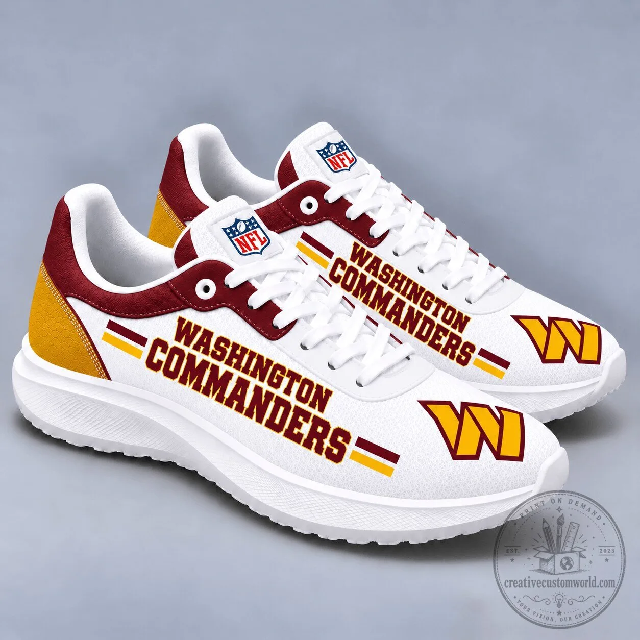 Washington Commanders NFL Team Logo Sport Sneakers for Men and Women