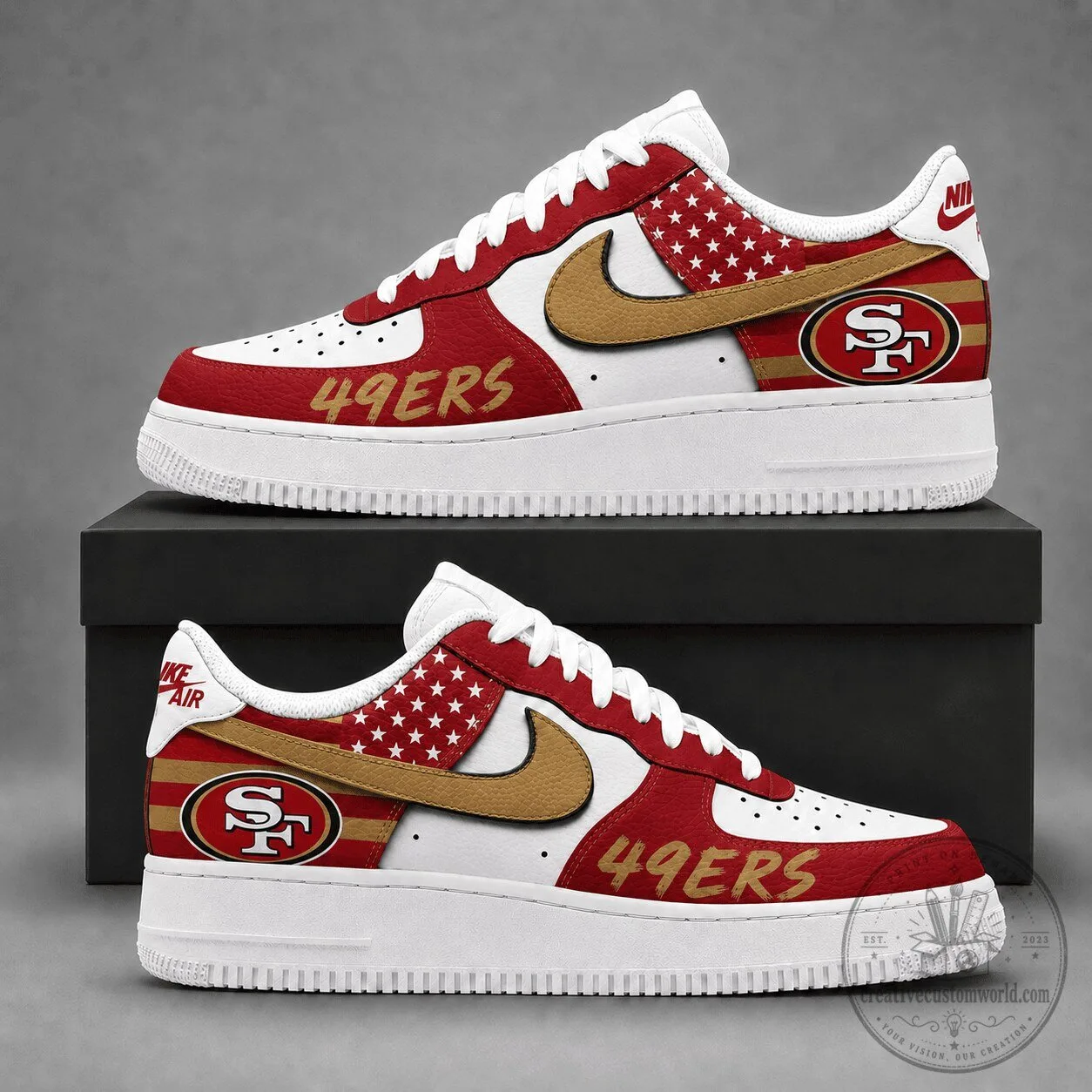 San Francisco 49ers American Football Team Custom Designed Sneakers Shoes