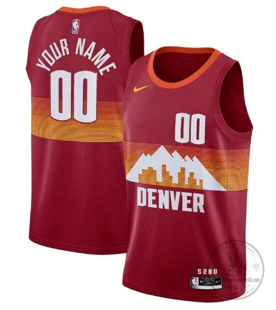 Denver Nuggets City Edition 2021 Basketball Jersey Custom Name Number Maroon