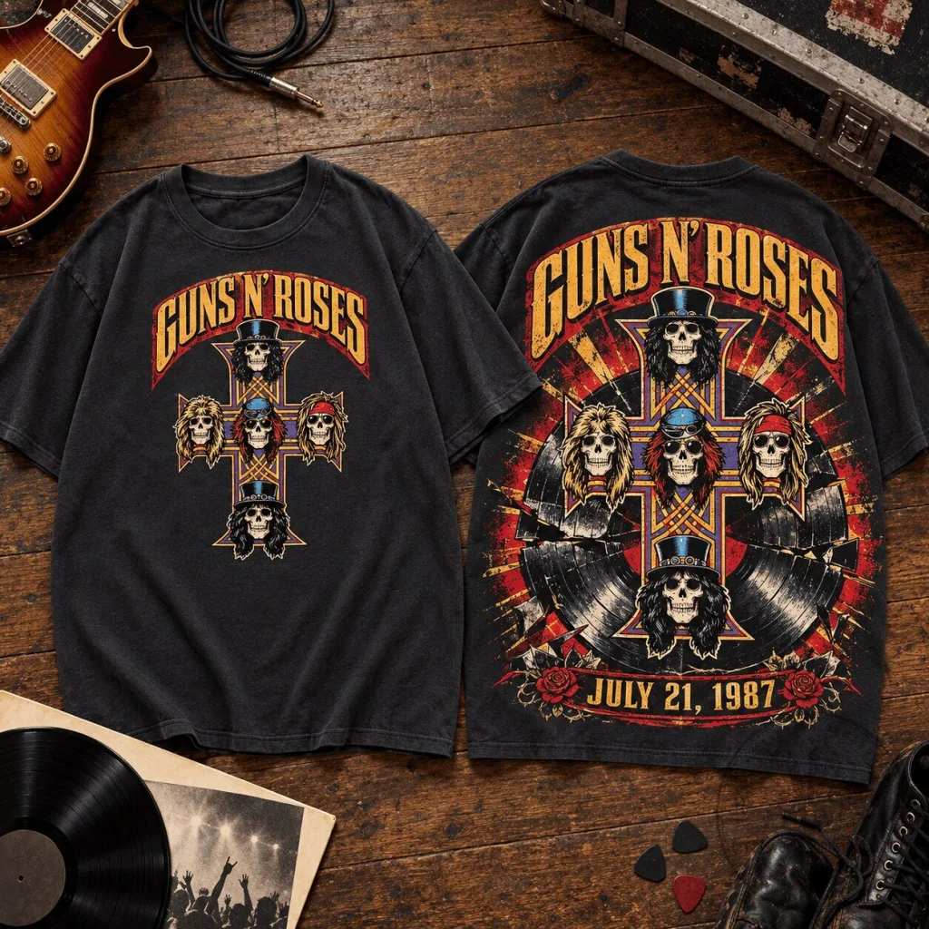 T-Shirt Featuring the Album Cover of Appetite for Destruction by Guns N' Roses T-Shirt Featuring the Album Cover of Appetite for Destruction by Guns N' Roses